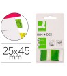 BANDERITAS SEPARADORAS Q-CONNECT VERDES DISPENSADOR DE 50