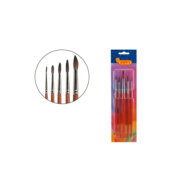 PINCELES ACUARELA JOVI BLISTER DE 5 UNIDADES SURTIDAS