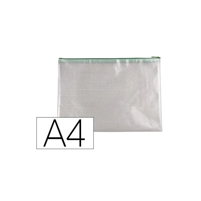 BOLSA MULTIUSOS Q-CONNECT MALLA DIN A4 APERTURA SUPERIORCON CREMALL...