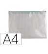 BOLSA MULTIUSOS Q-CONNECT MALLA DIN A4 APERTURA SUPERIORCON CREMALL...
