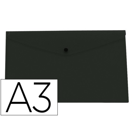 CARPETA LIDERPAPEL DOSSIER BROCHE 44243 POLIPROPILENO DIN A3 NEGRO ...