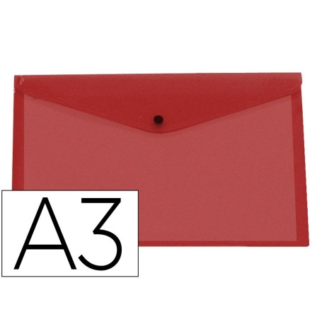 CARPETA LIDERPAPEL DOSSIER BROCHE 44243 POLIPROPILENO DIN A3 ROJO T...