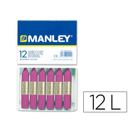 LAPICES CERA MANLEY UNICOLOR LILA Nº 39 CAJA DE 12