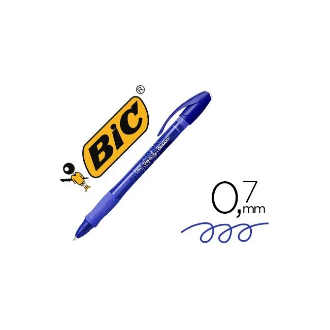 BOLIGRAFO BIC GELOCITY ILLUSION BORRABLE AZUL PUNTA DE 0,7 MM
