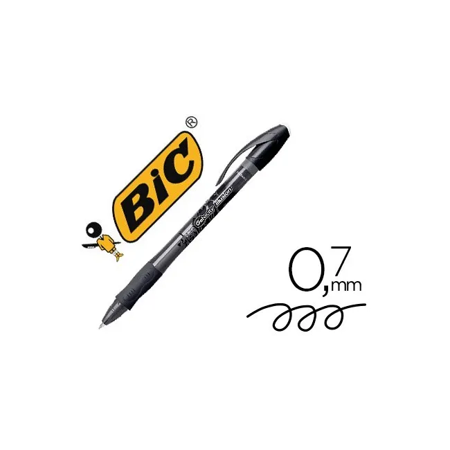 BOLIGRAFO BIC GELOCITY ILLUSION BORRABLE NEGRO PUNTA DE 0,7 MM