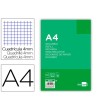 RECAMBIO LIDERPAPEL FOLIO 100 HOJAS 60G/M2CUADRO 4MM CON MARGEN SIN...