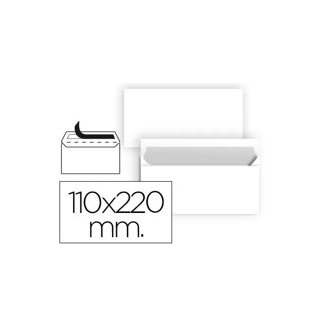 SOBRE LIDERPAPEL N 2 BLANCO DIN AMERICANO 110X220 MMTIRA DE SILICON...