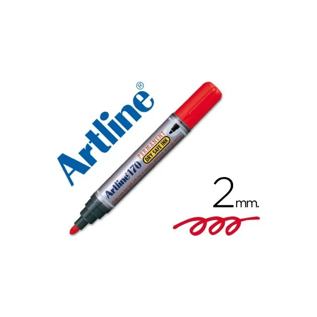 ROTULADOR ARTLINE MARCADOR PERMANENTE 170 ROJO -PUNTA REDONDA 2 MM ...