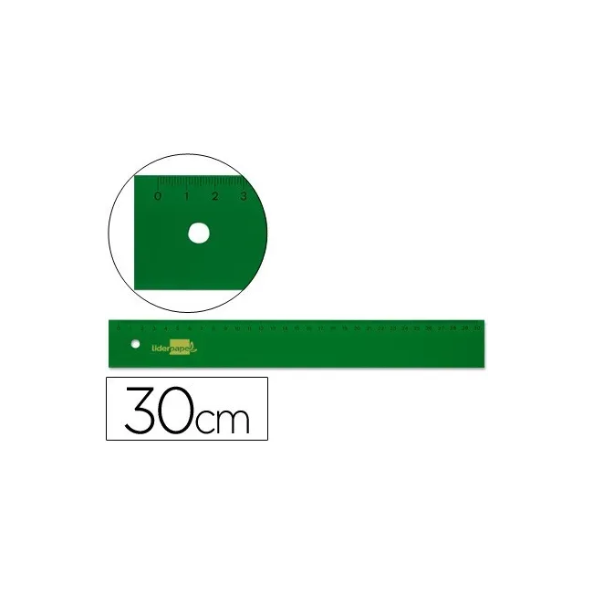 REGLA LIDERPAPEL 30 CM ACRILICO VERDE