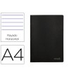 LIBRETA LIDERPAPEL TAPA NEGRA A4 80 HOJAS 60G/M2 HORIZONTAL CON DOB...