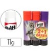 PEGAMENTO PRITT EN BARRA 11 GR MONSTERS PACK PROMOCIONAL 2+1 SIN CARGO