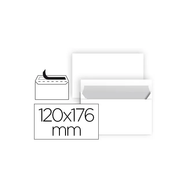 SOBRE LIDERPAPEL N 9 BLANCO COMERCIAL NORMALIZADO 120X176 MM TIRA D...