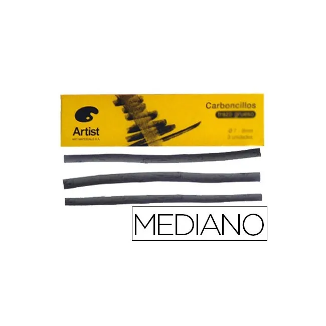CARBONCILLO ARTIST MEDIANOS 5-6 MM CAJA DE 6 BARRAS