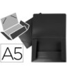 CARPETA LIDERPAPEL GOMAS SOLAPAS 34945 POLIPROPILENO DIN A5 NEGRA O...