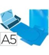 CARPETA LIDERPAPEL GOMAS SOLAPAS 34972 POLIPROPILENO DIN A5 AZUL