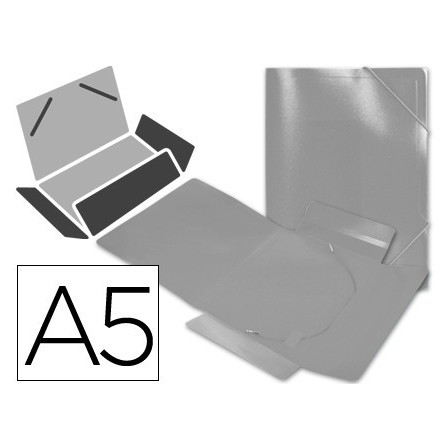 CARPETA LIDERPAPEL GOMAS SOLAPAS 34974 POLIPROPILENO DIN A5 INCOLORA