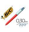 BOLIGRAFO BIC CUATRO COLORES PUNTA FINA 0,8 MM