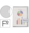 CARPETA DOSSIER UÑERO PLASTICO PARDO FOLIO TRANSPARENTE