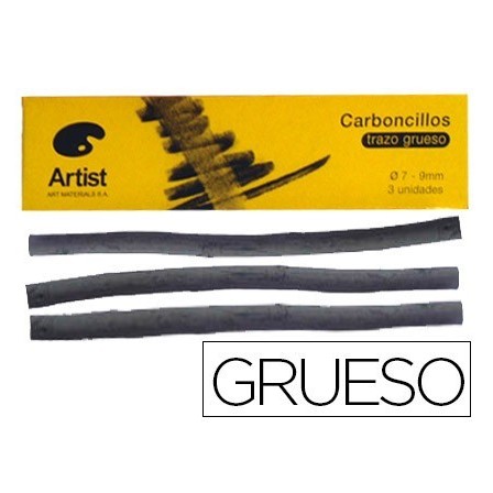 CARBONCILLO ARTIST GRUESOS 7-9 MM CAJA DE 3 BARRAS