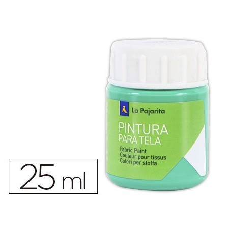PINTURA PARA TELA LA PAJARITA VERDE ESMERALDA 25 ML