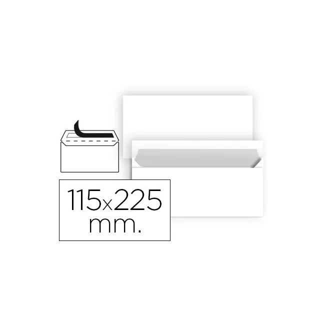 SOBRE LIDERPAPEL N 5 BLANCO AMERICANO 115X225 MM TIRA DE SILICONA P...