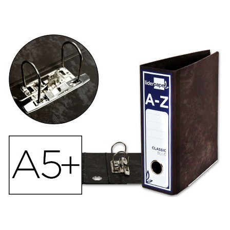 ARCHIVADOR DE PALANCA LIDERPAPEL CUARTO CLASSIC BLUE SIN RADO LOMO ...