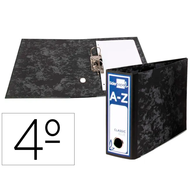 ARCHIVADOR DE PALANCA LIDERPAPEL CUARTO APAISADO CLASSIC BLUE SIN R...