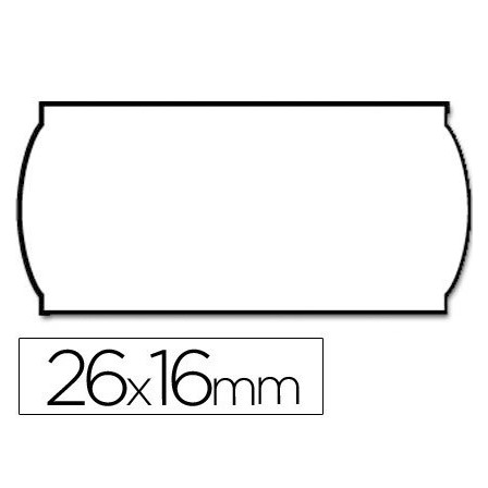 ETIQUETAS METO ONDULADAS 26 X 16 MM BLANCA ADH. 2 ROLLO DE 1200 ETI...