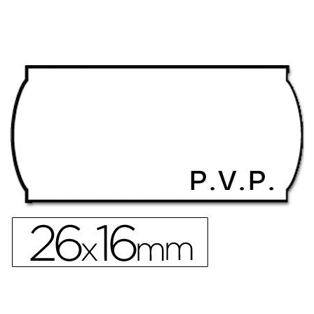 ETIQUETAS METO ONDULADAS 26 X 16 MM PVP BL. ADH 2 -ROLLO 1200 ETIQU...