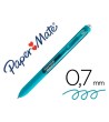 BOLIGRAFO PAPER MATE INKJOY RETRACTIL GEL PEN TRAZO 0,7 MM VERDE AZ...