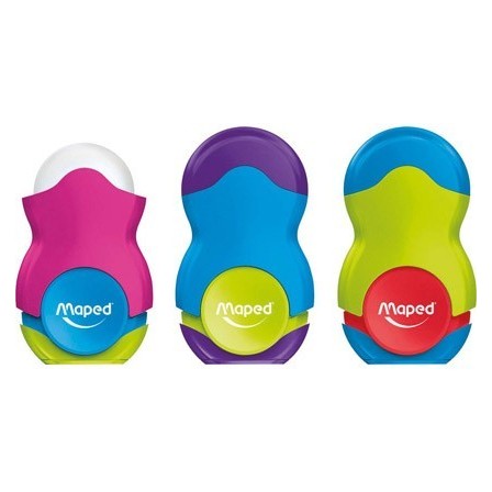 SACAPUNTAS PLASTICO MAPED LOOPY PLASTICO 1 USO CON GOMA COLORES SUR...