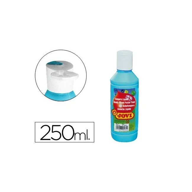 TEMPERA LIQUIDA JOVI ESCOLAR 250 ML AZUL CYAN