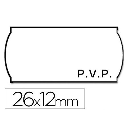ETIQUETAS METO ONDULADAS 26 X 12 MM PVP BL. ADH 2 -ROLLO 1500 ETIQU...