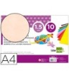GOMA EVA LIDERPAPEL DIN A4 60G/M2 ESPESOR 1,5MM CARNE PAQUETE DE 10...