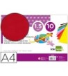 GOMA EVA LIDERPAPEL DIN A4 60G/M2 ESPESOR 1,5MM ROJO PAQUETE DE 10 ...