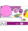 GOMA EVA LIDERPAPEL DIN A4 60G/M2 ESPESOR 1,5MM ROSA PAQUETE DE 10 ...