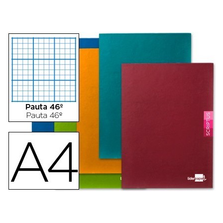 LIBRETA LIDERPAPEL SCRIPTUS A4 48 HOJAS 90G/M2 RAYADO Nº46