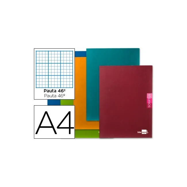 LIBRETA LIDERPAPEL SCRIPTUS A4 48 HOJAS 90G/M2 RAYADO Nº46