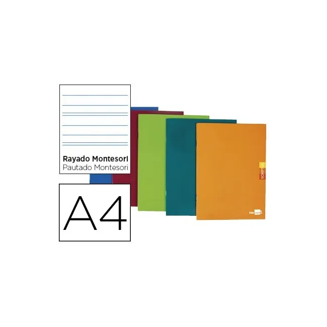 LIBRETA LIDERPAPEL SCRIPTUS A4 48 HOJAS 90G/M2 RAYADO MONTESSORI 3,...