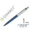 BOLIGRAFO Q-CONNECT PREMIUM METALICO RETRACTIL CON CLIP COLOR AZUL ...