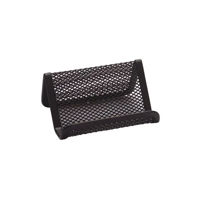 PORTATARJETA Q-CONNECT METALICO NEGRO 11X7,5X5 CM