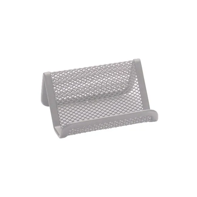 PORTATARJETA Q-CONNECT METALICO PLATEADO 11X7,5X5 CM
