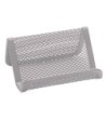 PORTATARJETA Q-CONNECT METALICO PLATEADO 11X7,5X5 CM