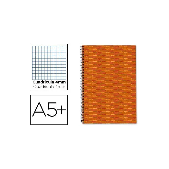 CUADERNO ESPIRAL LIDERPAPEL CUARTO MULTILIDER TAPA FORRADA 80H 80 G...