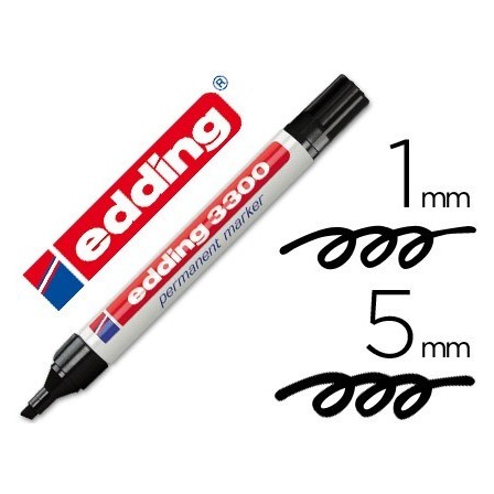 ROTULADOR EDDING MARCADOR 3300 N.1 NEGRO - PUNTA BISELADA