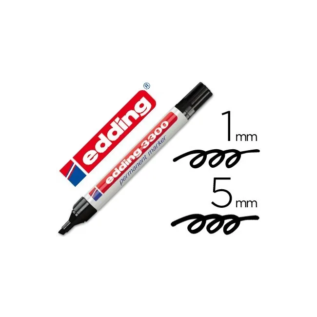 ROTULADOR EDDING MARCADOR 3300 N.1 NEGRO - PUNTA BISELADA