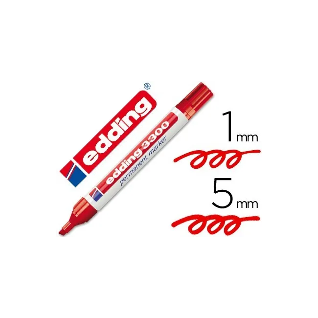 ROTULADOR EDDING MARCADOR 3300 N.2 ROJO - PUNTA BISELADA