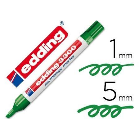 ROTULADOR EDDING MARCADOR 3300 N.4 VERDE - PUNTA BISELADA