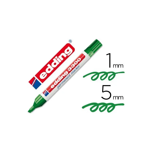 ROTULADOR EDDING MARCADOR 3300 N.4 VERDE - PUNTA BISELADA