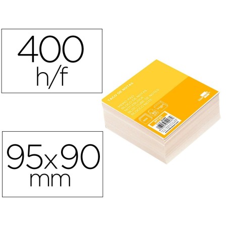 TACO LIDERPAPEL SIN ENCOLAR 95 X 90 X 40MM BLANCO